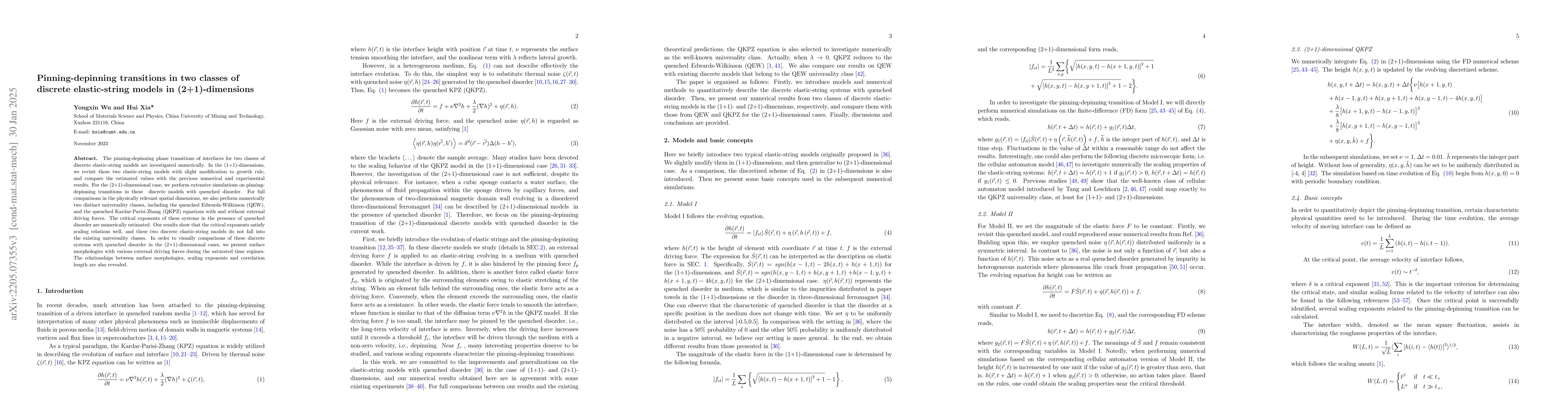 Thumbnail for Pinning-depinning transitions in two classes of discrete elastic-string
  models in (2+1)-dimensions