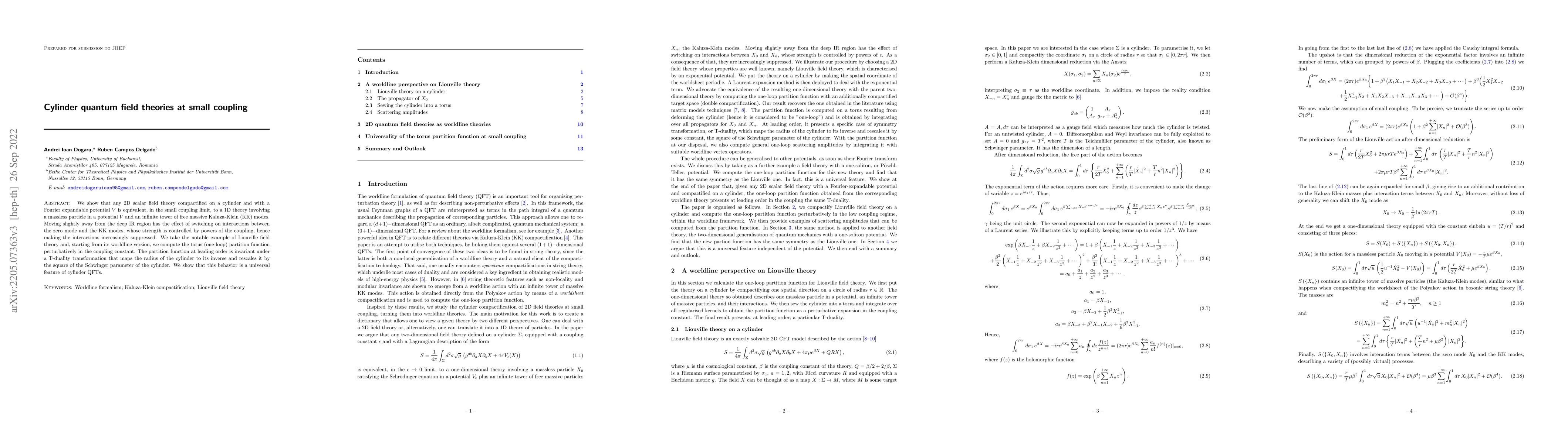 Thumbnail for Cylinder quantum field theories at small coupling
