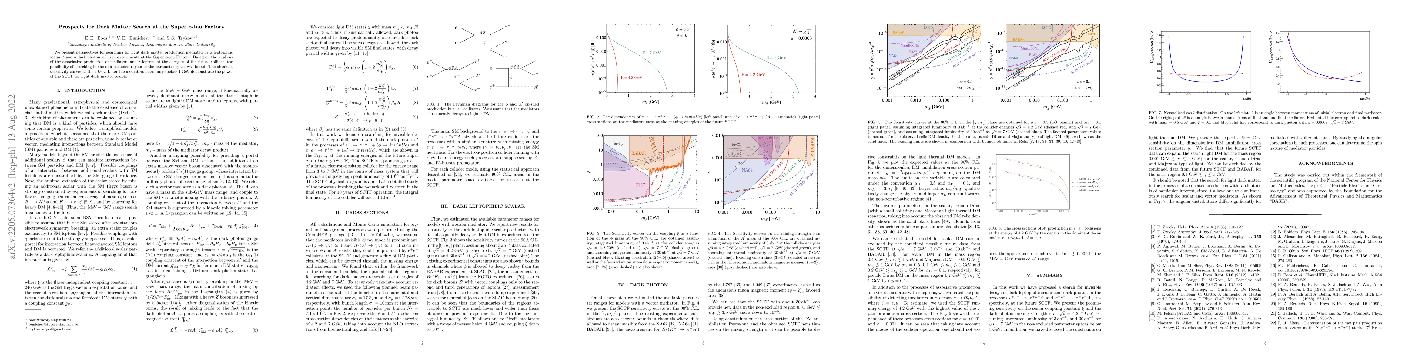 Thumbnail for Prospects for Dark Matter Search at the Super c-tau Factory