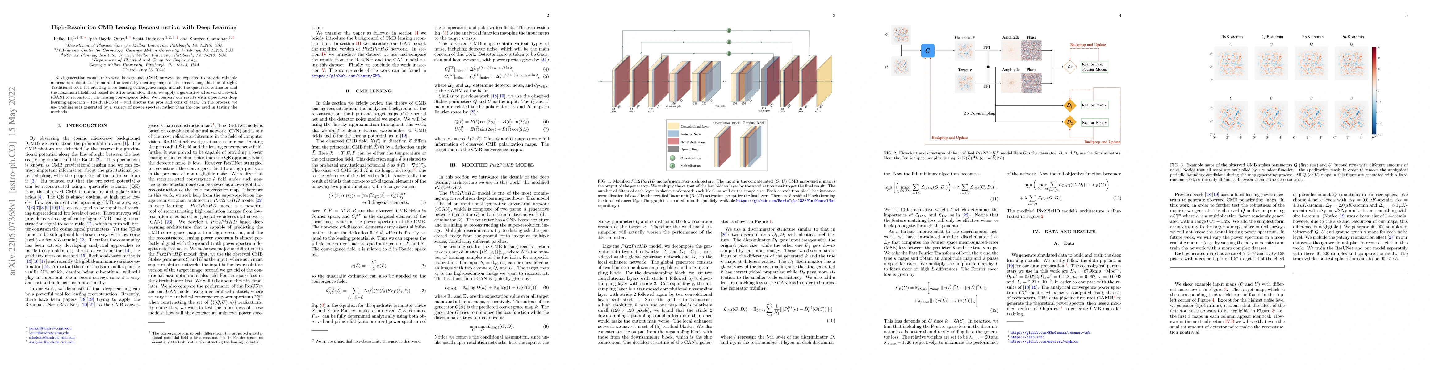 Thumbnail for High-Resolution CMB Lensing Reconstruction with Deep Learning