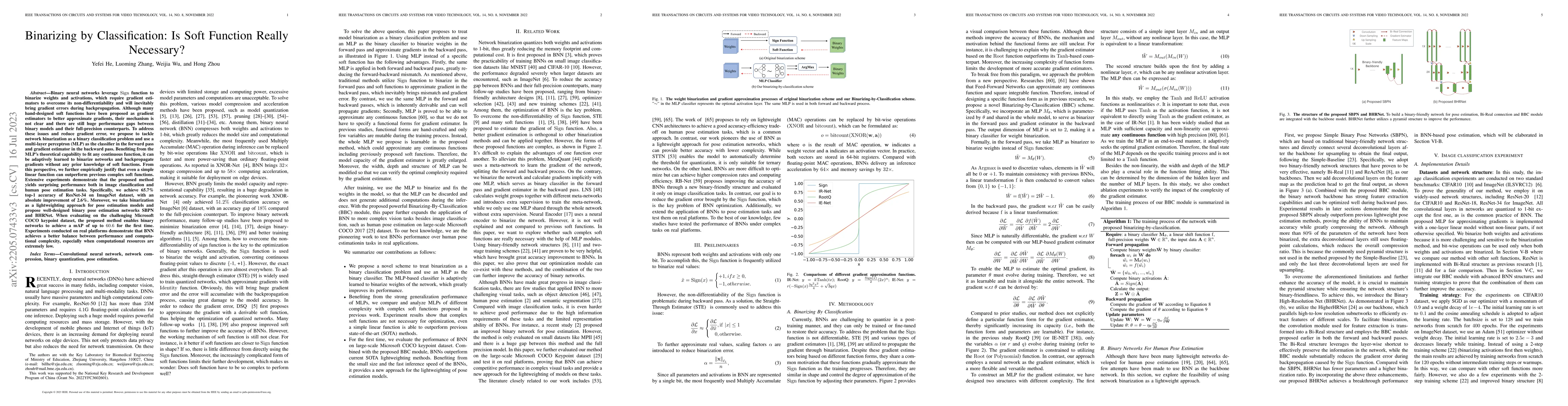 Thumbnail for Binarizing by Classification: Is soft function really necessary?