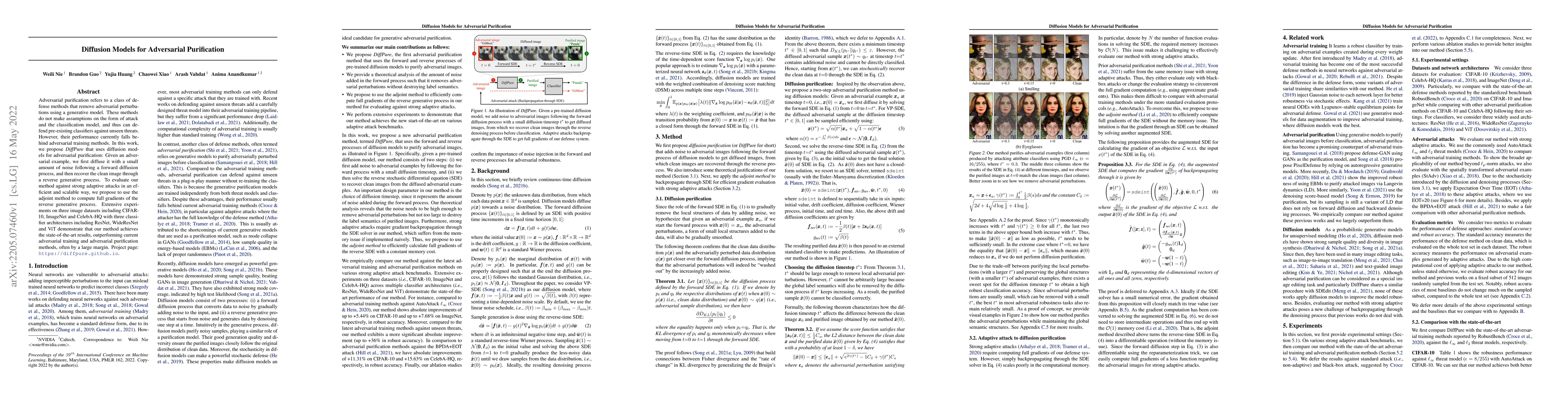 Thumbnail for Diffusion Models for Adversarial Purification