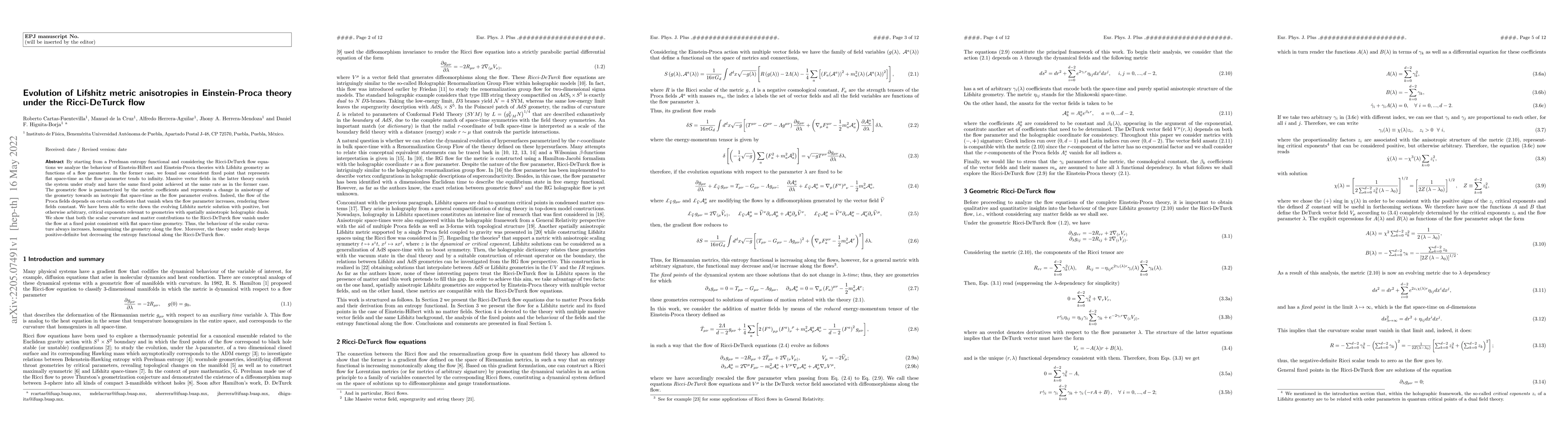 Thumbnail for Evolution of Lifshitz metric anisotropies in Einstein-Proca theory under
  the Ricci-DeTurck flow