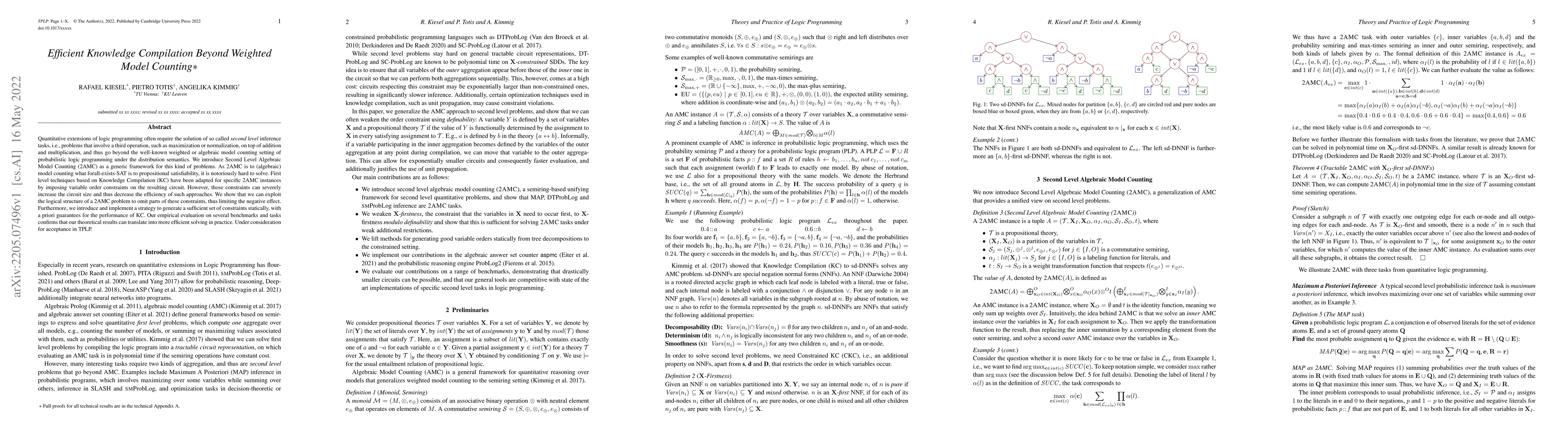 Thumbnail for Efficient Knowledge Compilation Beyond Weighted Model Counting