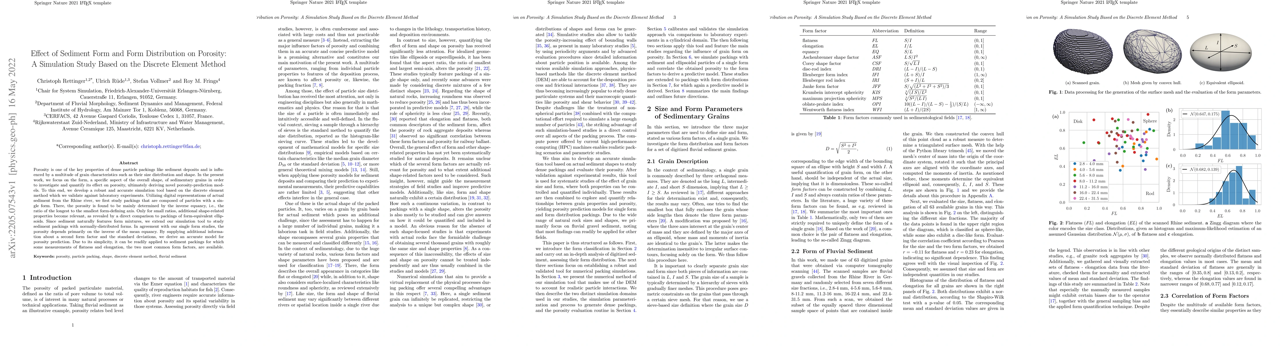 Thumbnail for Effect of Sediment Form and Form Distribution on Porosity: A Simulation
  Study Based on the Discrete Element Method