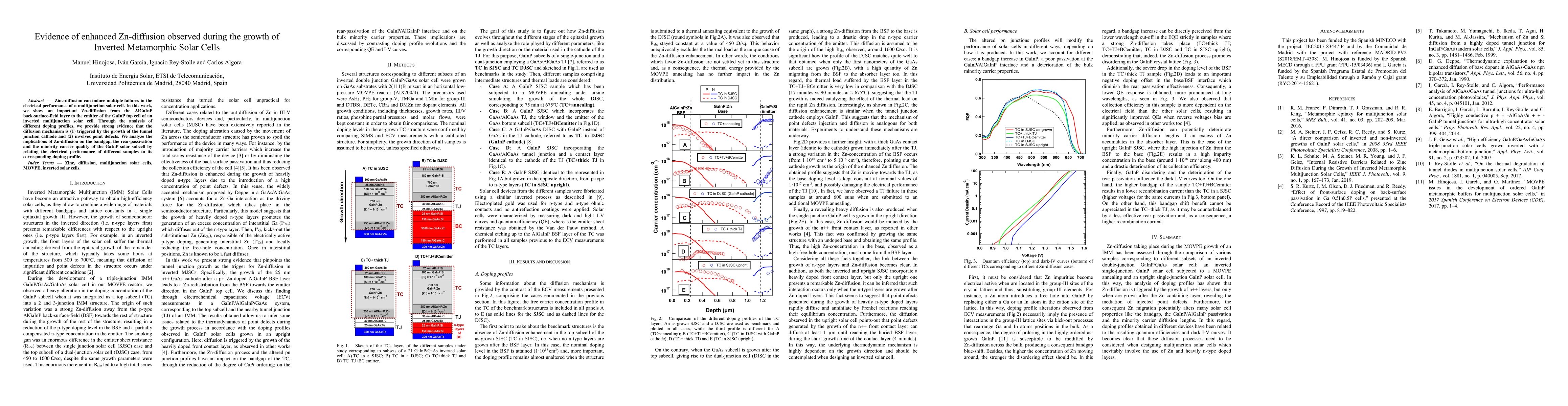 Thumbnail for Evidence of enhanced Zn-diffusion observed during the growth of Inverted
  Metamorphic Solar Cells