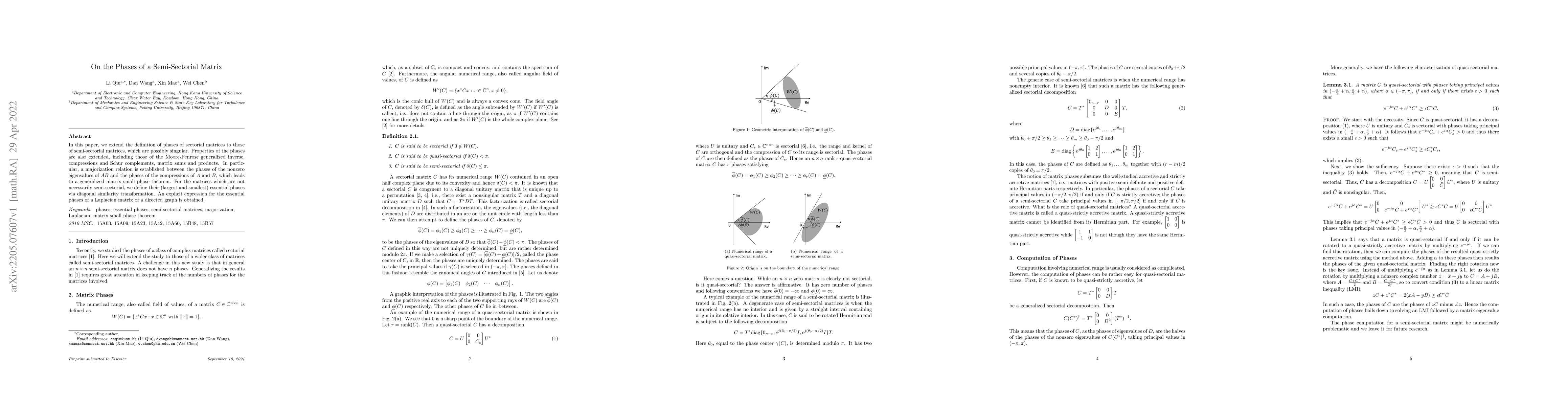 Thumbnail for On the Phases of a Semi-Sectorial Matrix