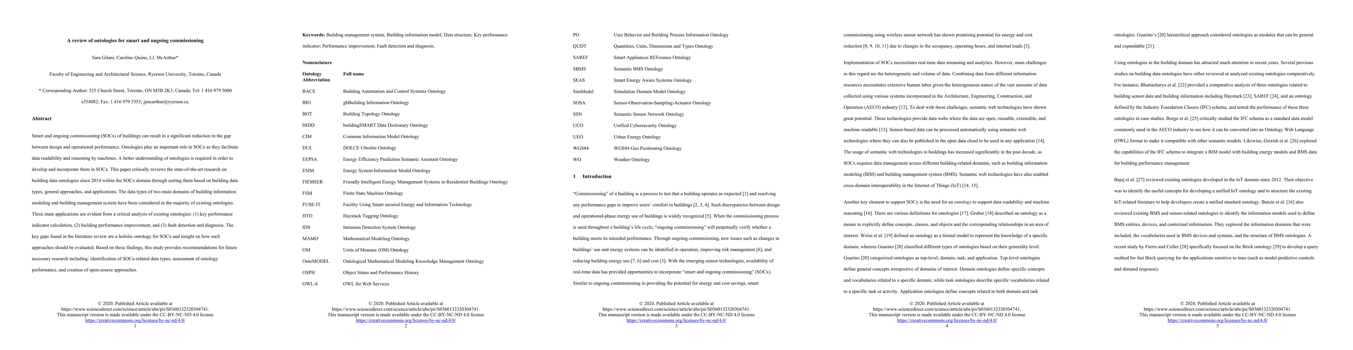 Thumbnail for A review of ontologies for smart and continuous commissioning