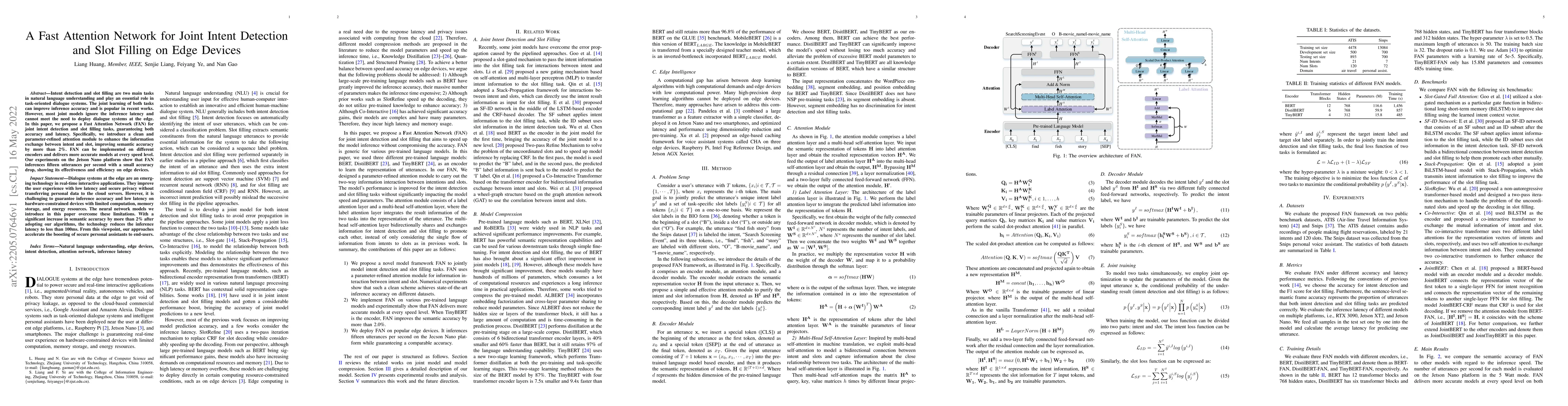Thumbnail for A Fast Attention Network for Joint Intent Detection and Slot Filling on
  Edge Devices