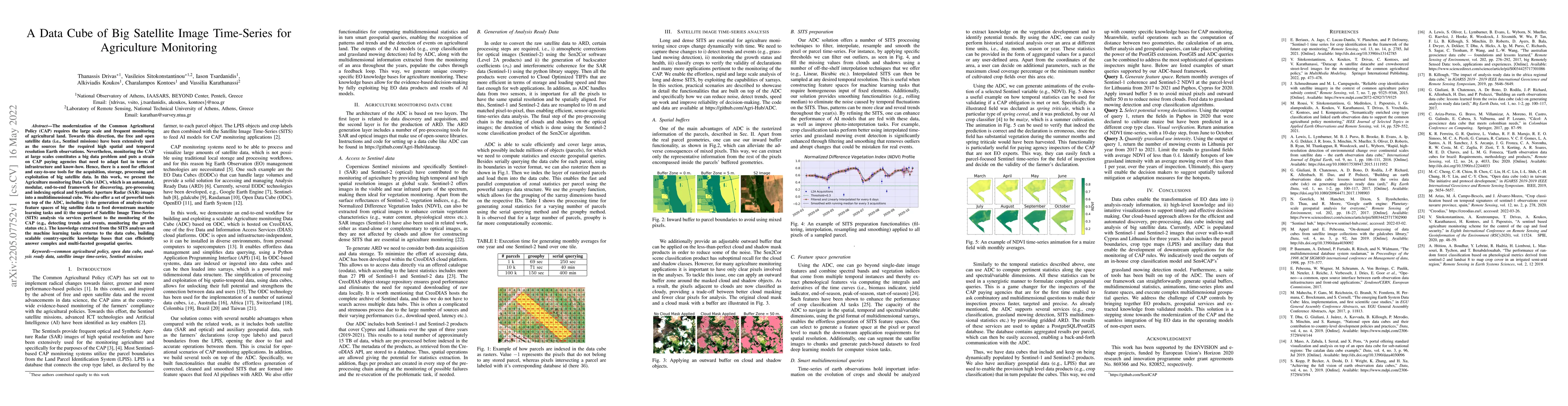 Thumbnail for A Data Cube of Big Satellite Image Time-Series for Agriculture
  Monitoring