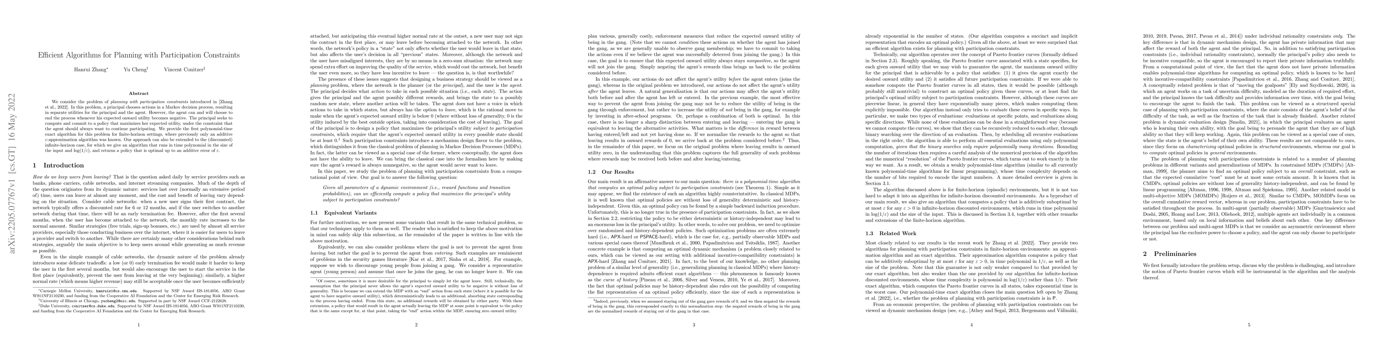 Thumbnail for Efficient Algorithms for Planning with Participation Constraints