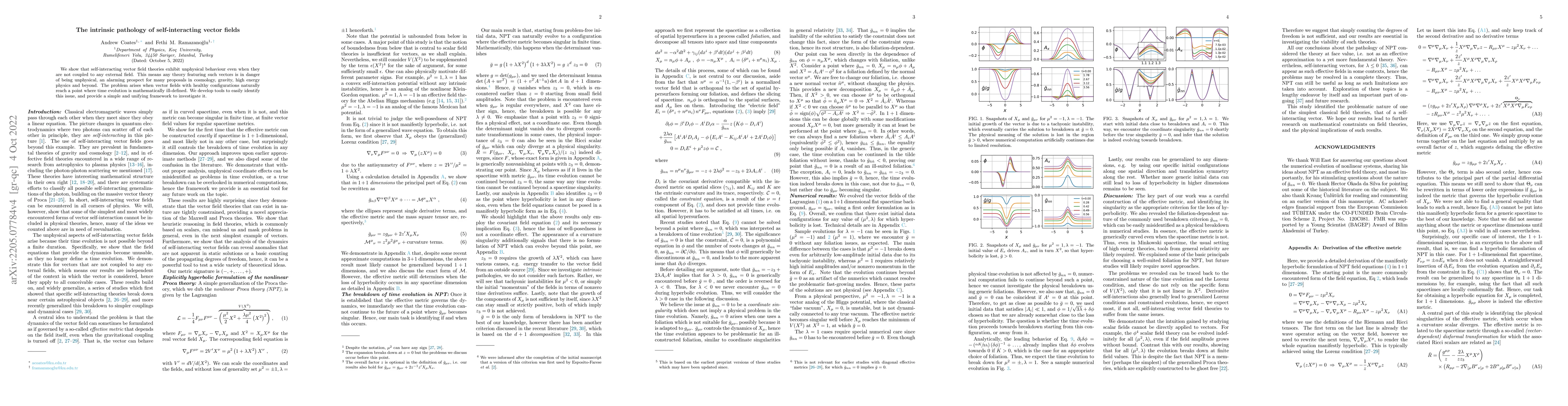 Thumbnail for The intrinsic pathology of self-interacting vector fields