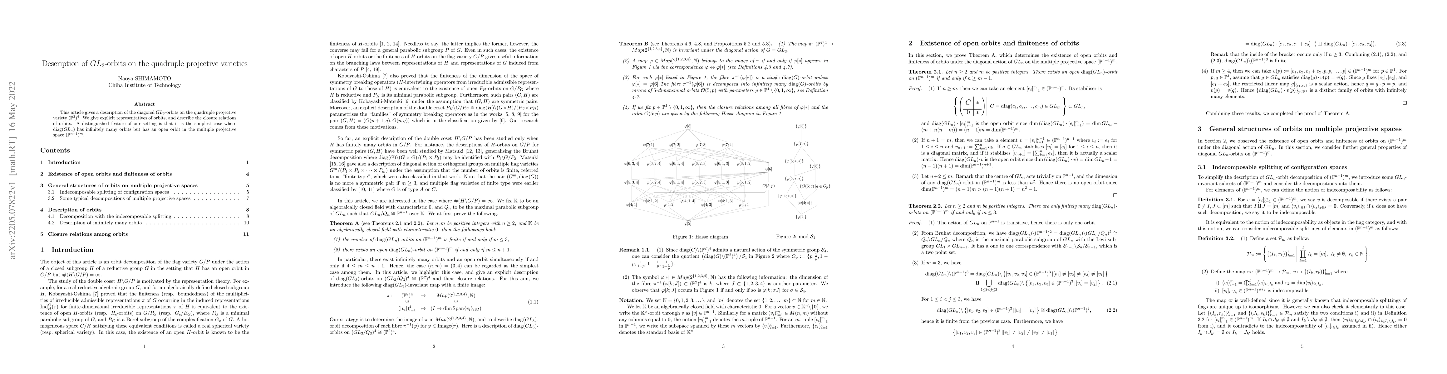 Thumbnail for Description of $GL_3$-orbits on the quadruple projective varieties
