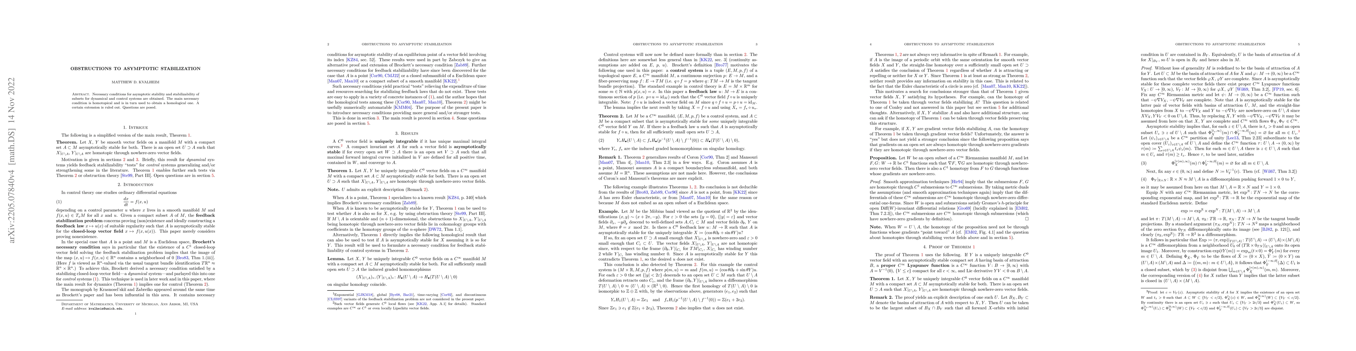 Thumbnail for Obstructions to asymptotic stabilization