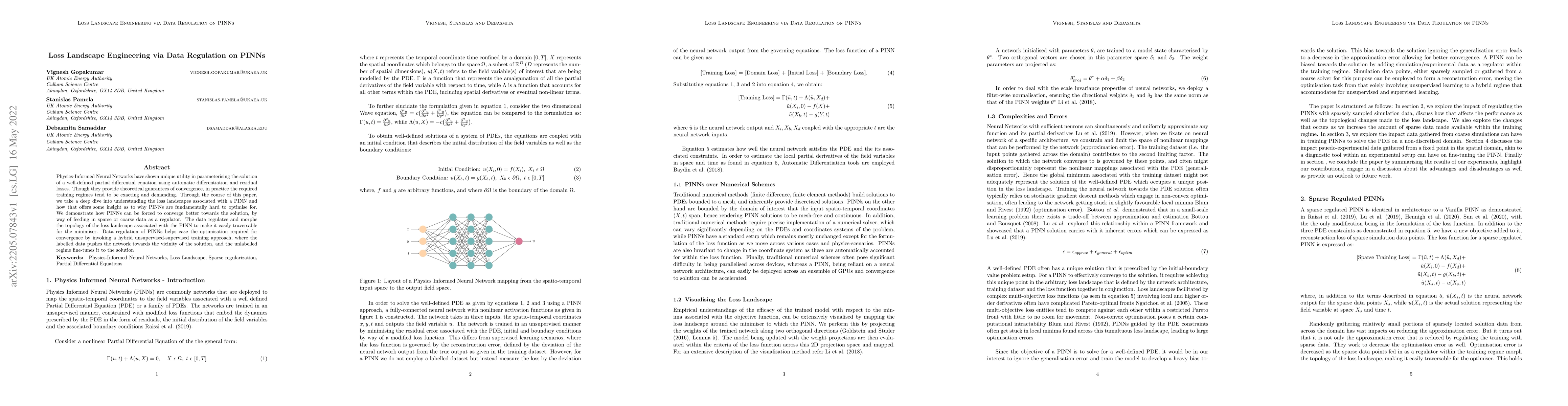 Thumbnail for Loss Landscape Engineering via Data Regulation on PINNs