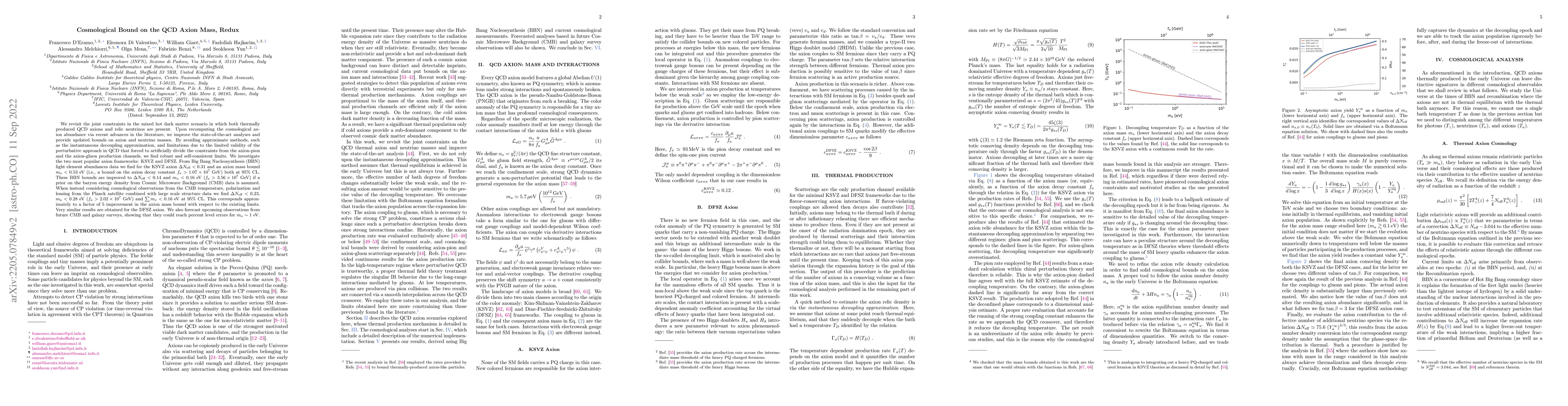 Thumbnail for Cosmological Bound on the QCD Axion Mass, Redux
