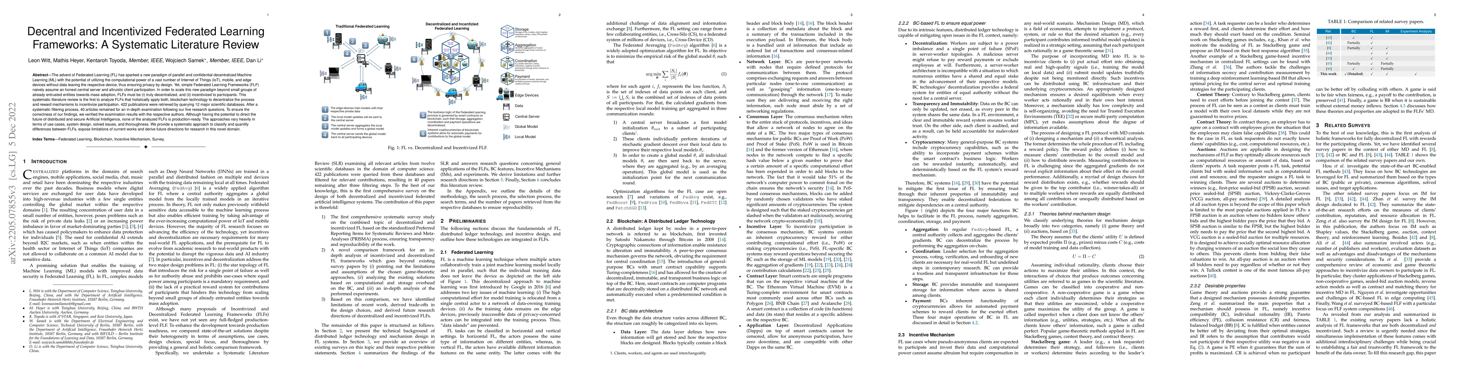 Thumbnail for Decentral and Incentivized Federated Learning Frameworks: A Systematic
  Literature Review