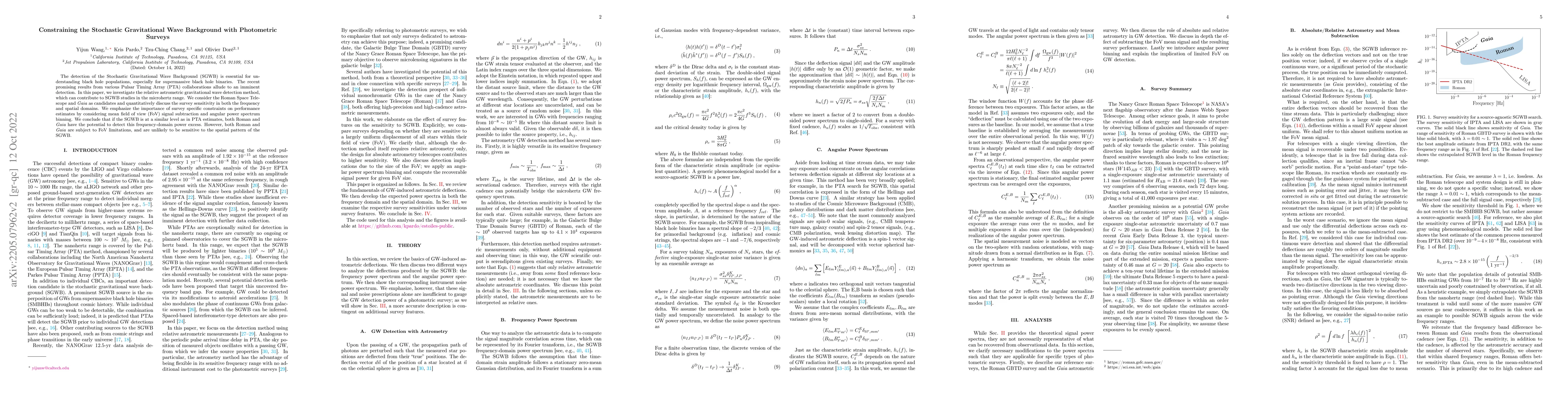 Thumbnail for Constraining the Stochastic Gravitational Wave Background with
  Photometric Surveys
