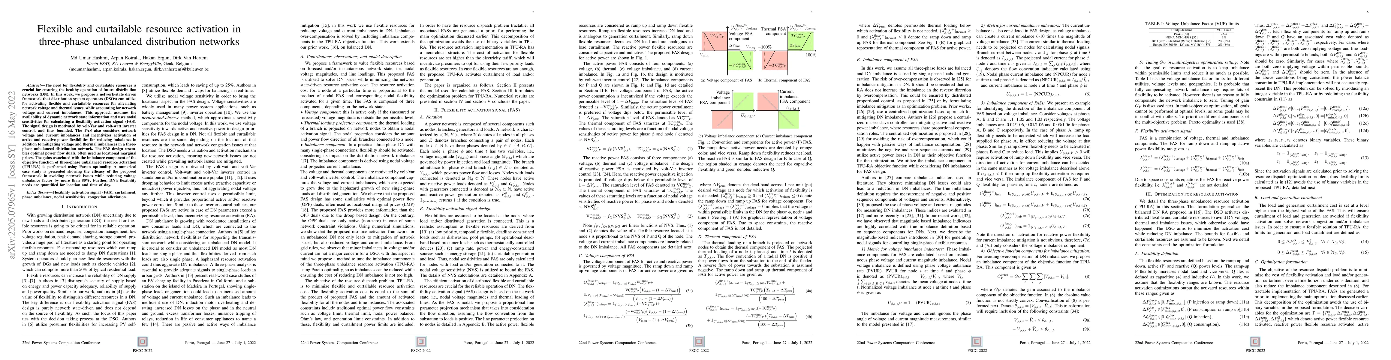 Thumbnail for Flexible and curtailable resource activation in three-phase unbalanced
  distribution networks