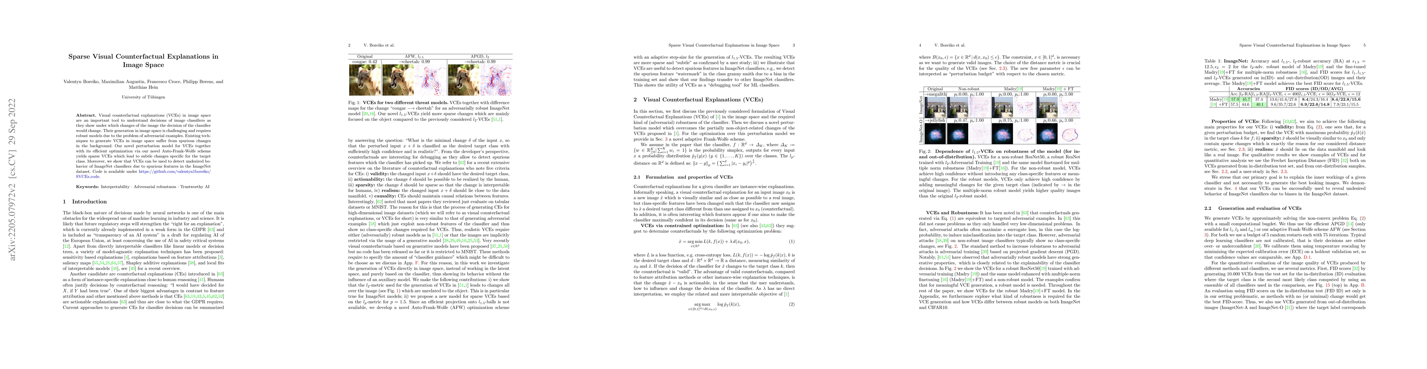 Thumbnail for Sparse Visual Counterfactual Explanations in Image Space