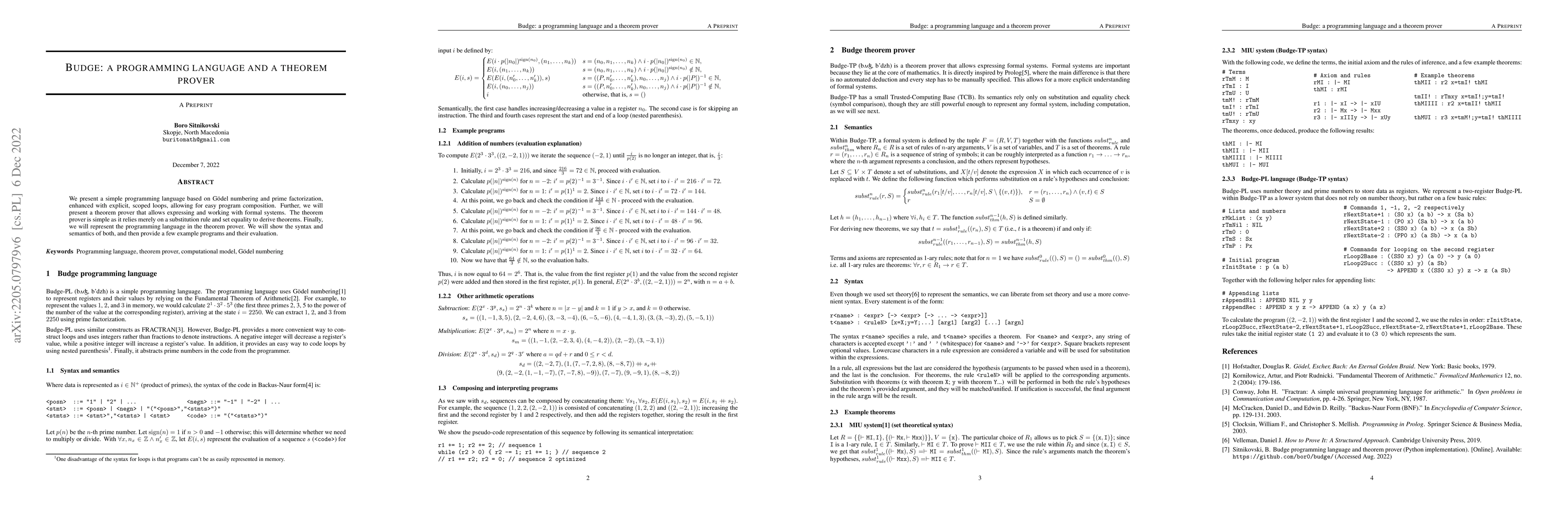 Thumbnail for Budge: a programming language and a theorem prover