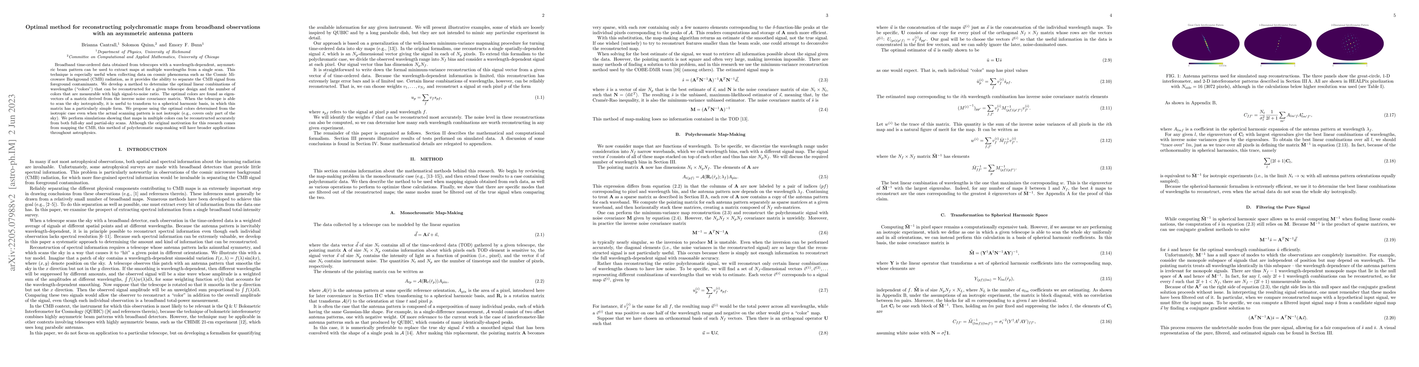 Thumbnail for Optimal method for reconstructing polychromatic maps from broadband
  observations with an asymmetric antenna pattern