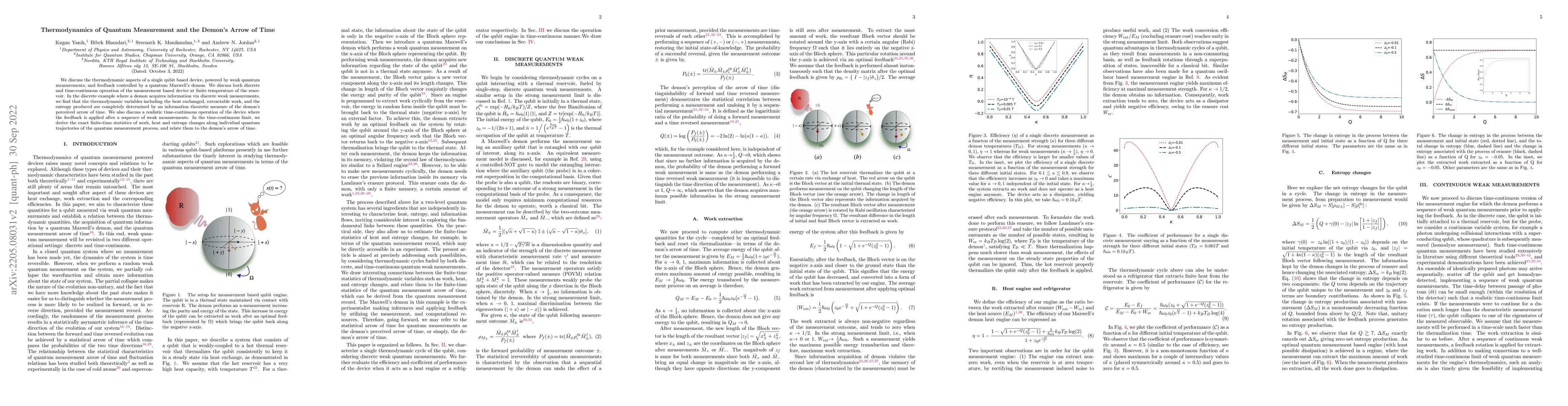Thumbnail for Thermodynamics of Quantum Measurement and the Demon's Arrow of Time