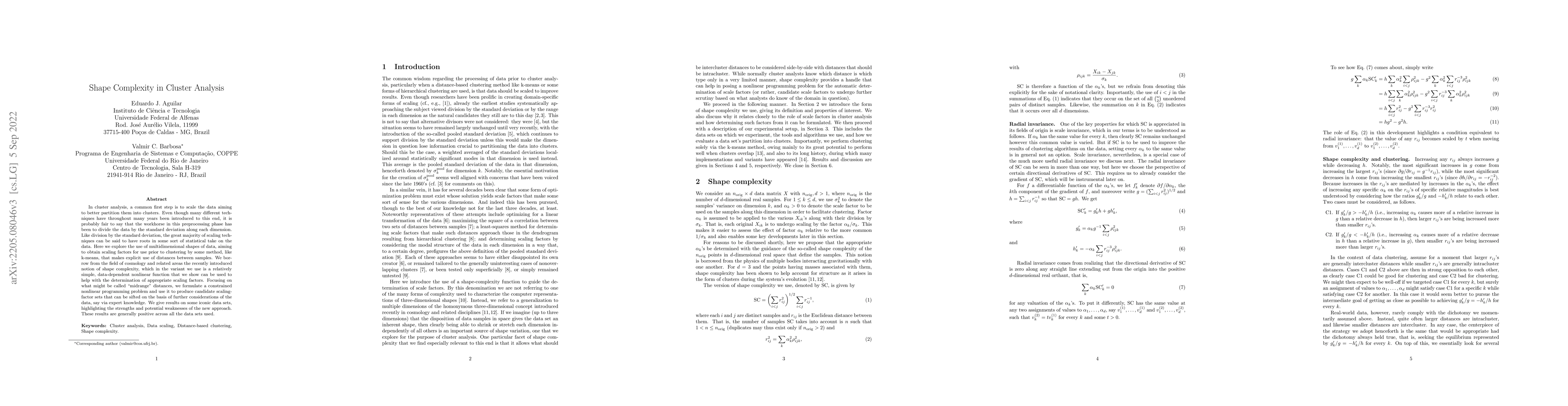 Thumbnail for Shape complexity in cluster analysis