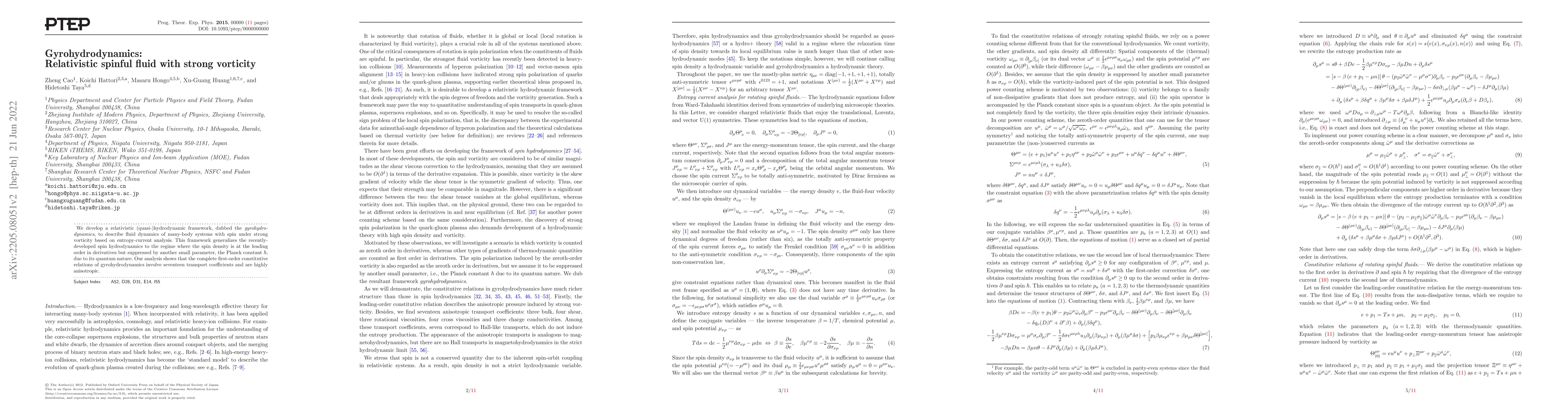 Thumbnail for Gyrohydrodynamics: Relativistic spinful fluid with strong vorticity