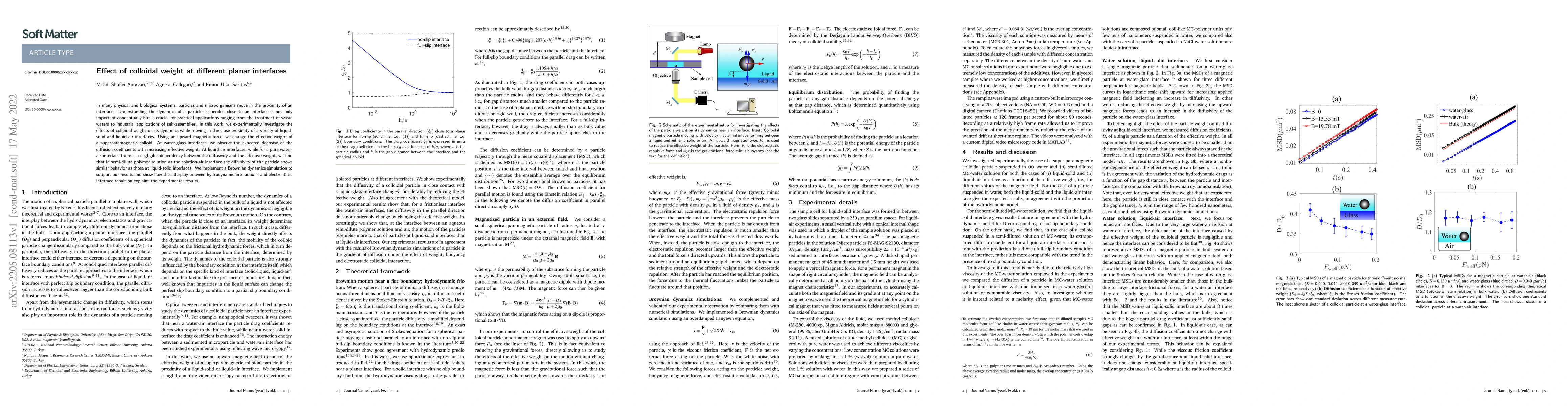 Thumbnail for Effect of colloidal weight at different planar interfaces