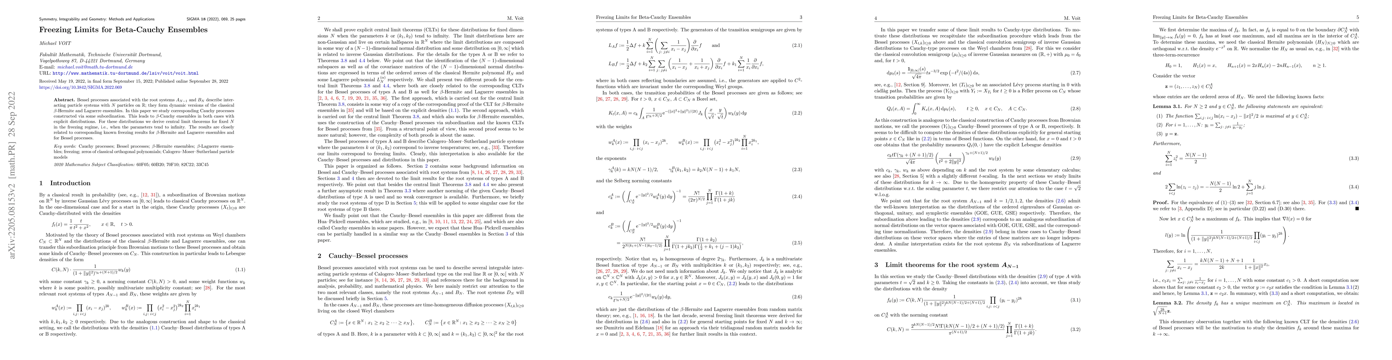 Thumbnail for Freezing Limits for Beta-Cauchy Ensembles