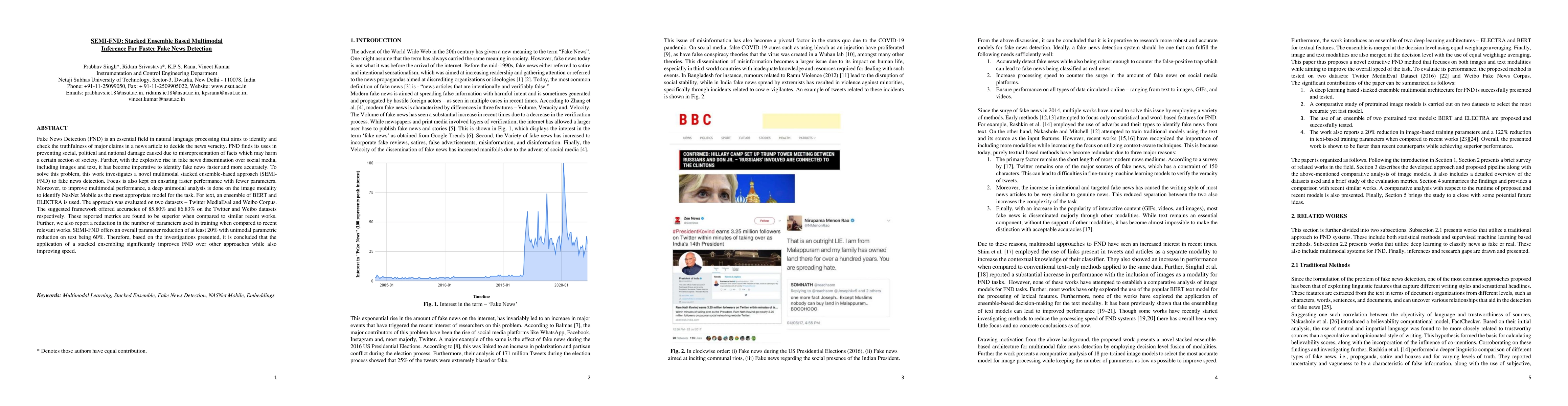 Thumbnail for SEMI-FND: Stacked Ensemble Based Multimodal Inference For Faster Fake
  News Detection
