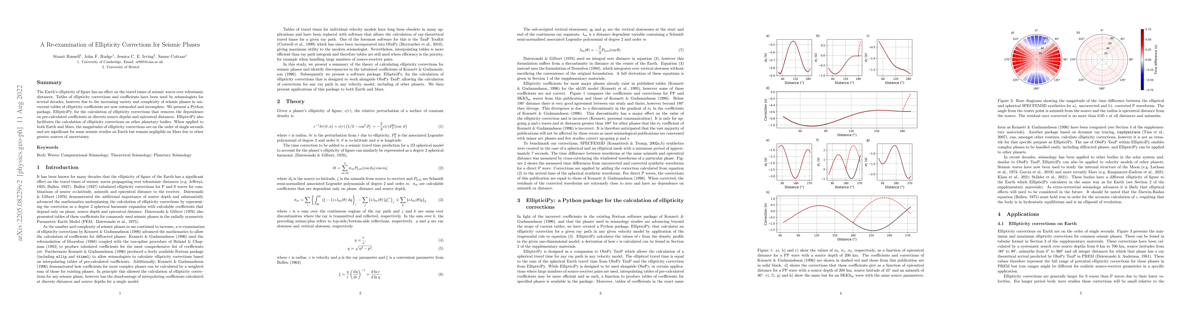 Thumbnail for A Re-examination of Ellipticity Corrections for Seismic Phases