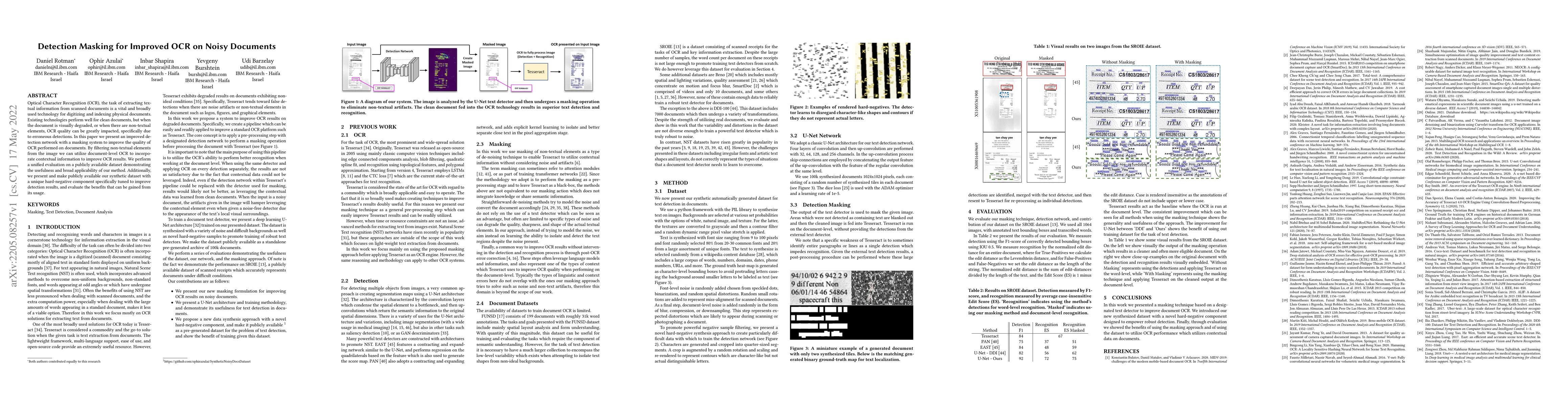 Thumbnail for Detection Masking for Improved OCR on Noisy Documents