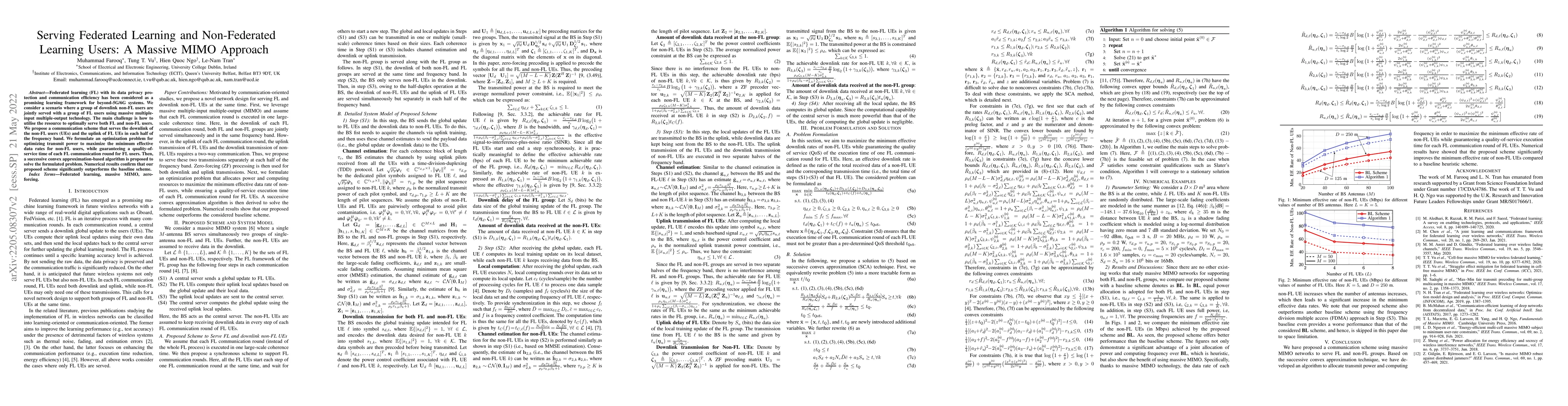 Thumbnail for Serving Federated Learning and Non-Federated Learning Users: A Massive
  MIMO Approach