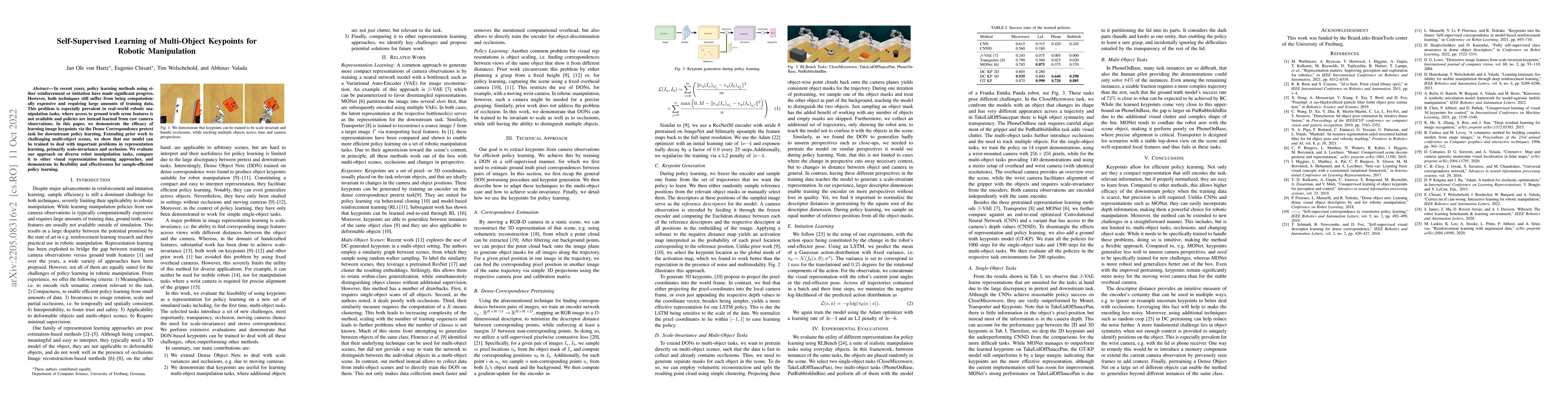 Thumbnail for Self-Supervised Learning of Multi-Object Keypoints for Robotic
  Manipulation