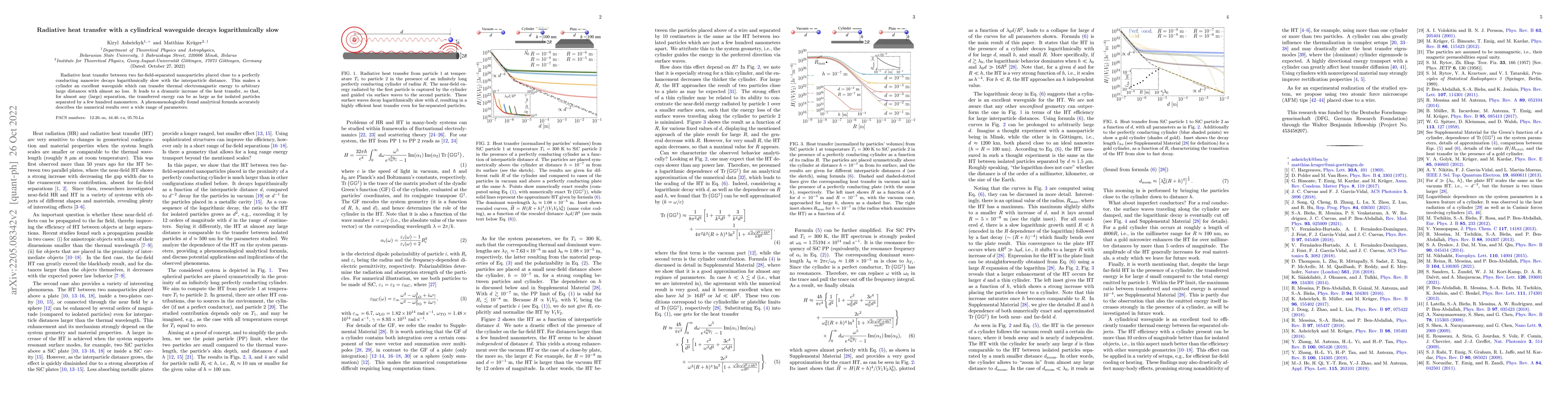 Thumbnail for Radiative heat transfer with a cylindrical waveguide decays
  logarithmically slow