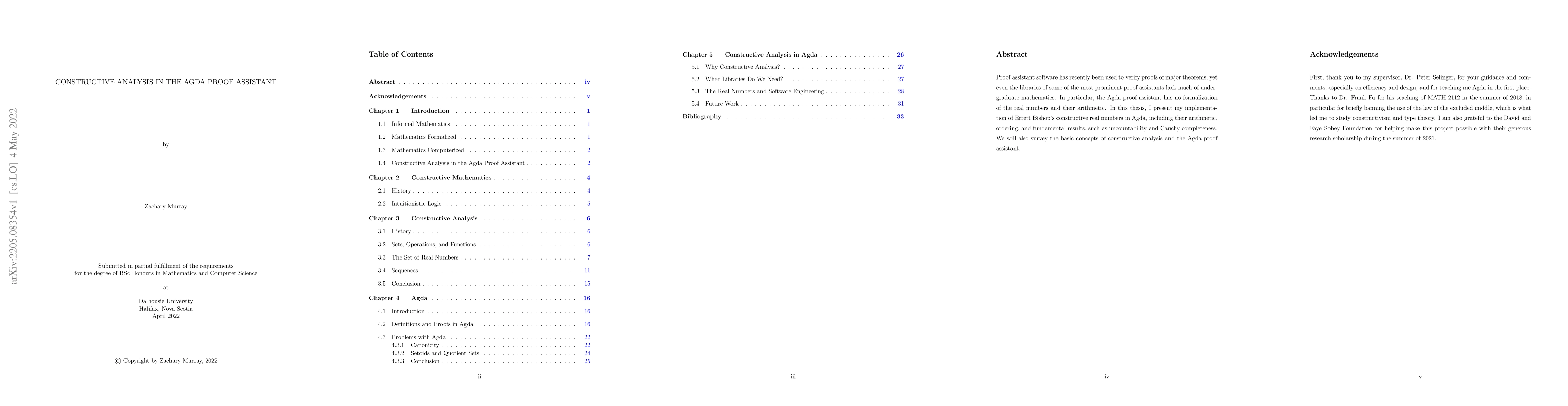 Thumbnail for Constructive Analysis in the Agda Proof Assistant