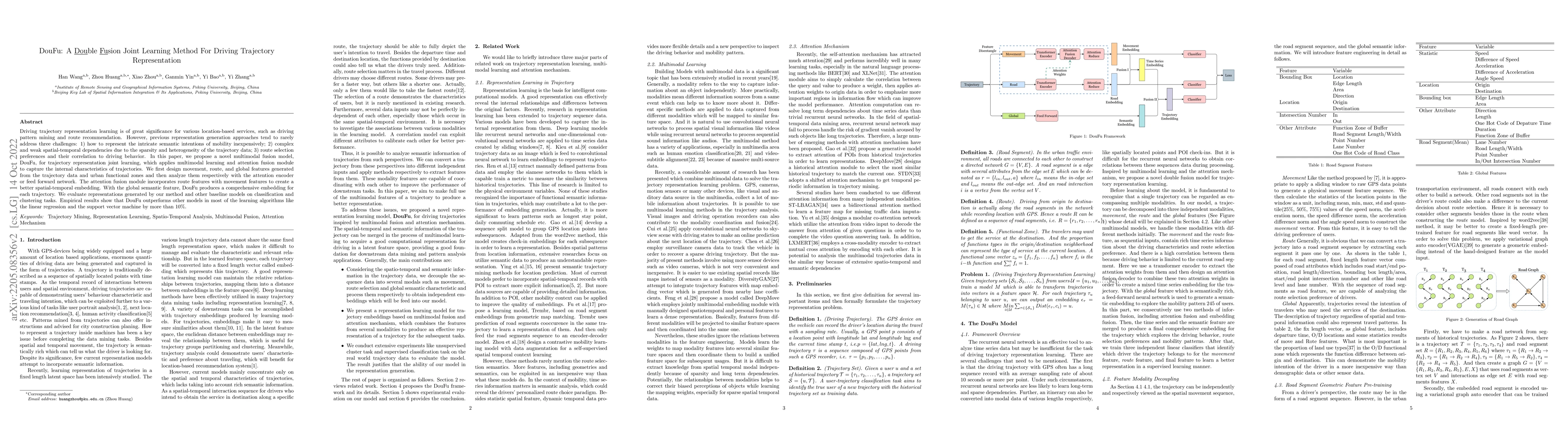 Thumbnail for DouFu: A Double Fusion Joint Learning Method For Driving Trajectory
  Representation