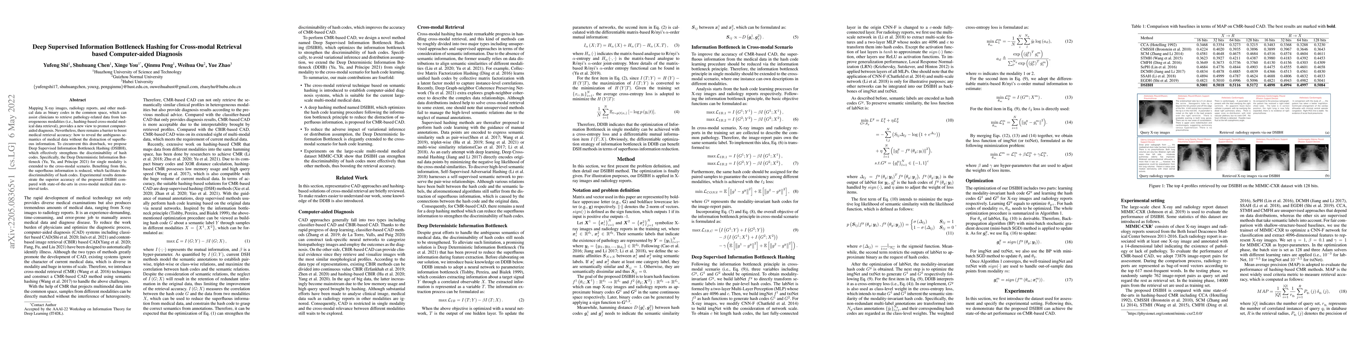 Thumbnail for Deep Supervised Information Bottleneck Hashing for Cross-modal Retrieval
  based Computer-aided Diagnosis