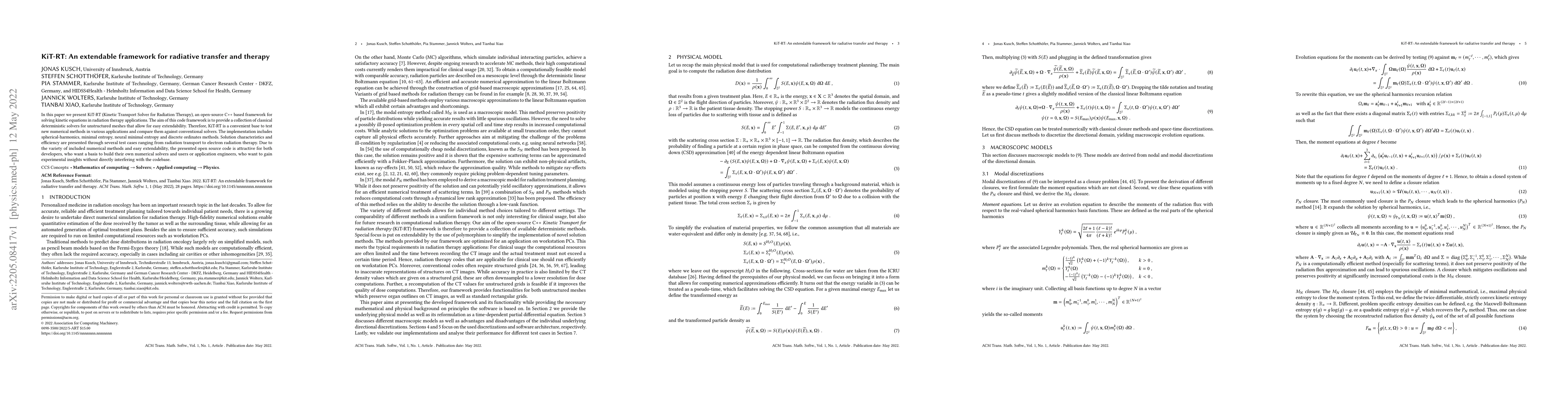 Thumbnail for KiT-RT: An extendable framework for radiative transfer and therapy