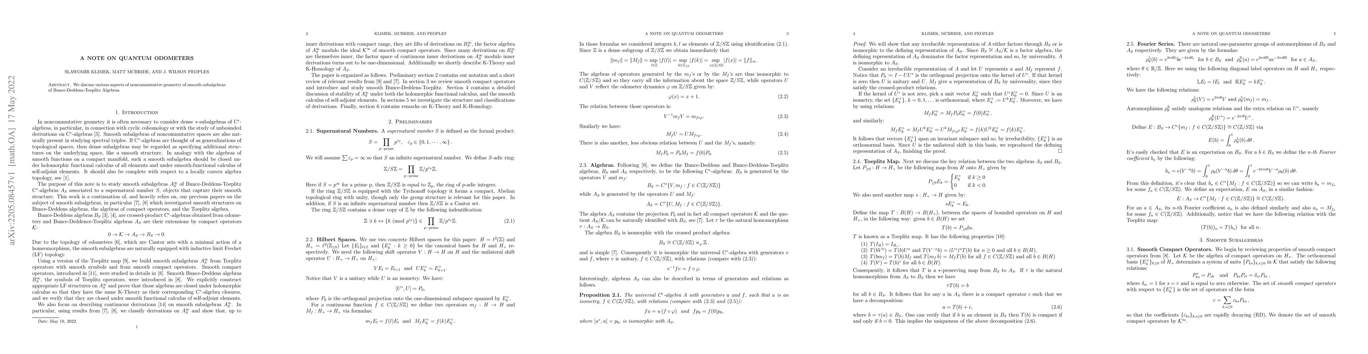 Thumbnail for A Note on Quantum Odometers