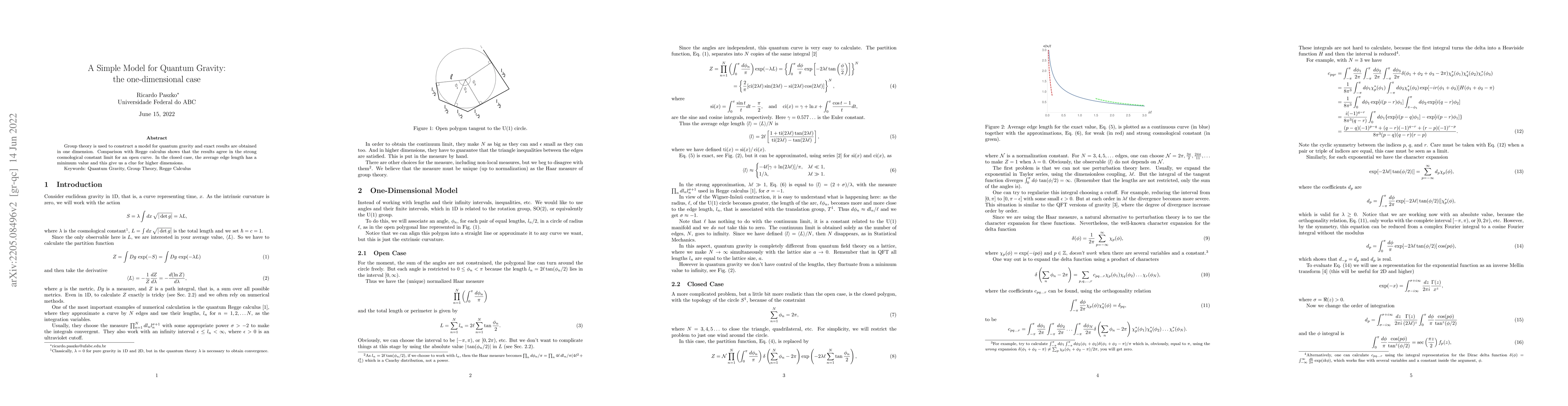 Thumbnail for A Simple Model for Quantum Gravity: the one-dimensional case