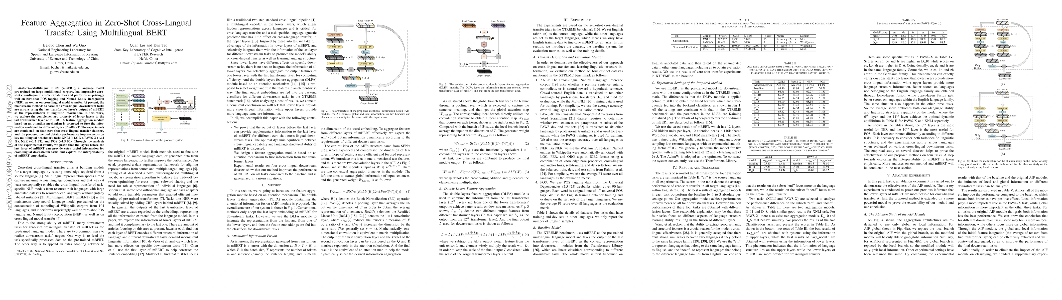 Thumbnail for Feature Aggregation in Zero-Shot Cross-Lingual Transfer Using
  Multilingual BERT