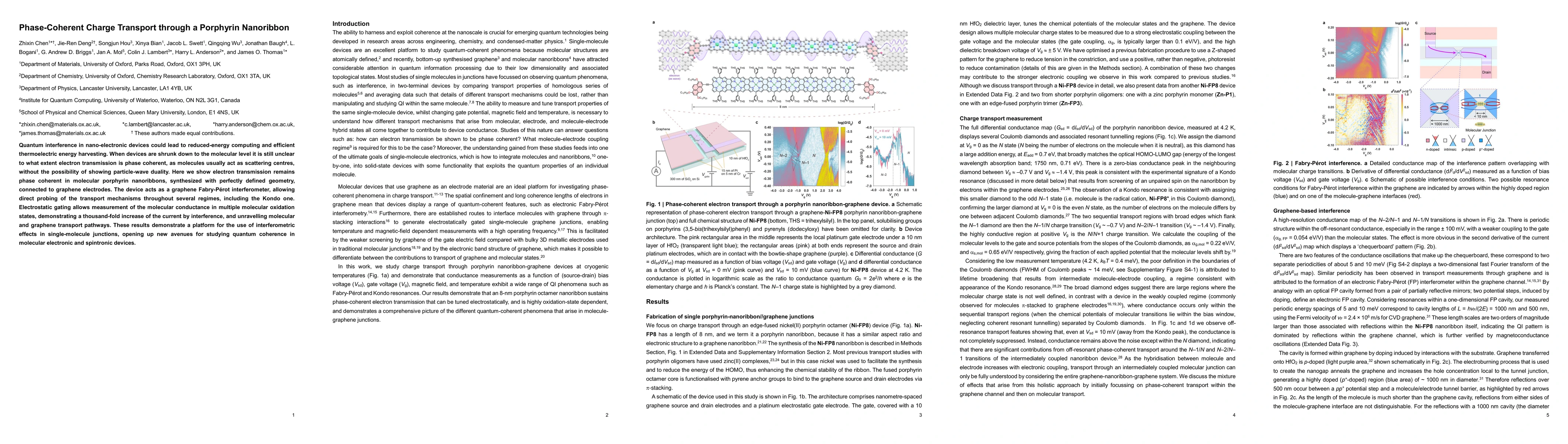 Thumbnail for Phase-Coherent Charge Transport through a Porphyrin Nanoribbon