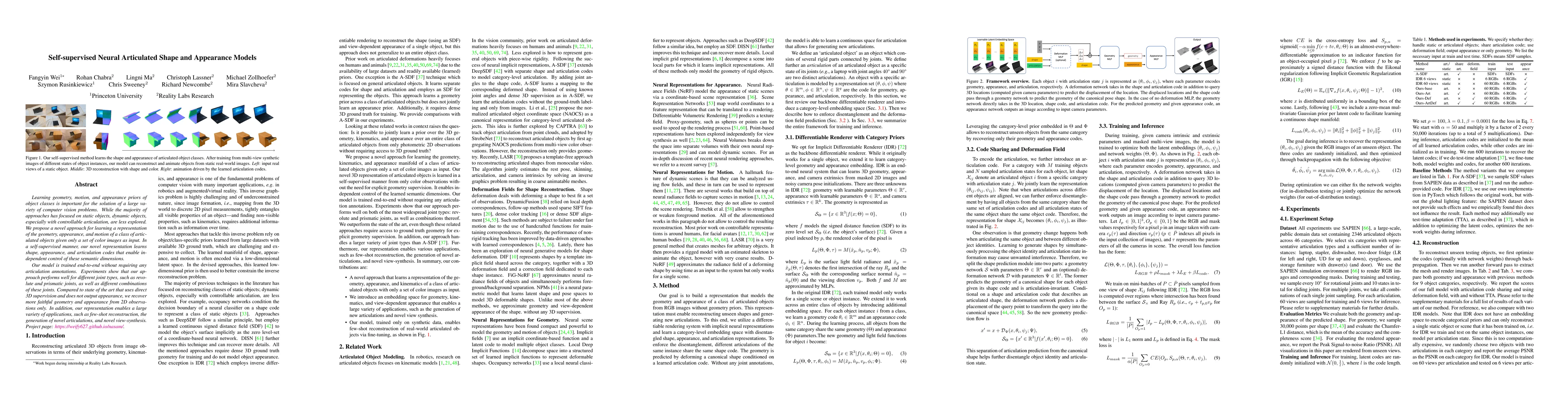 Thumbnail for Self-supervised Neural Articulated Shape and Appearance Models