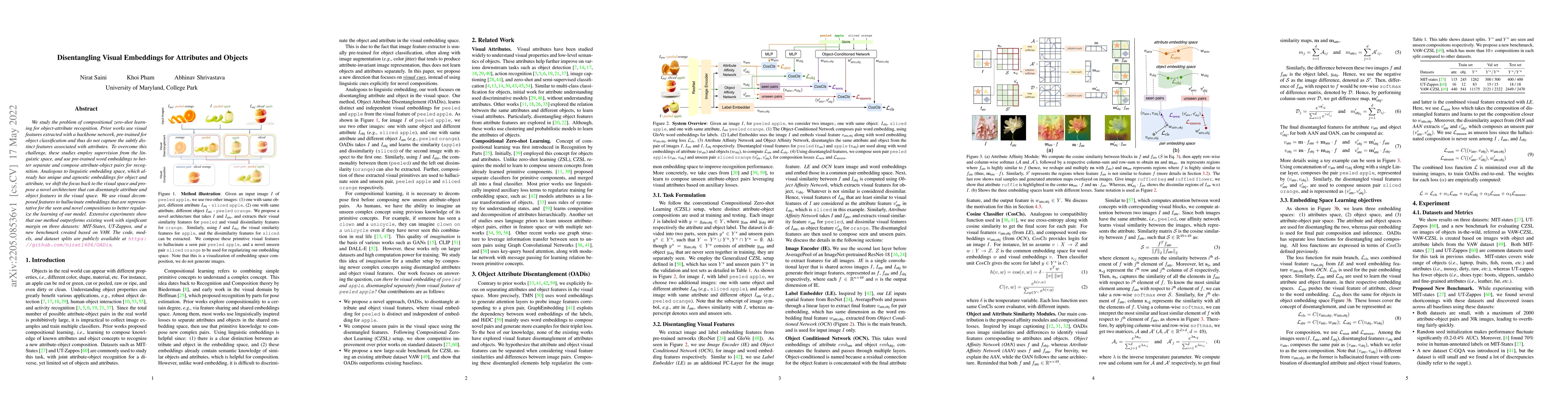 Thumbnail for Disentangling Visual Embeddings for Attributes and Objects