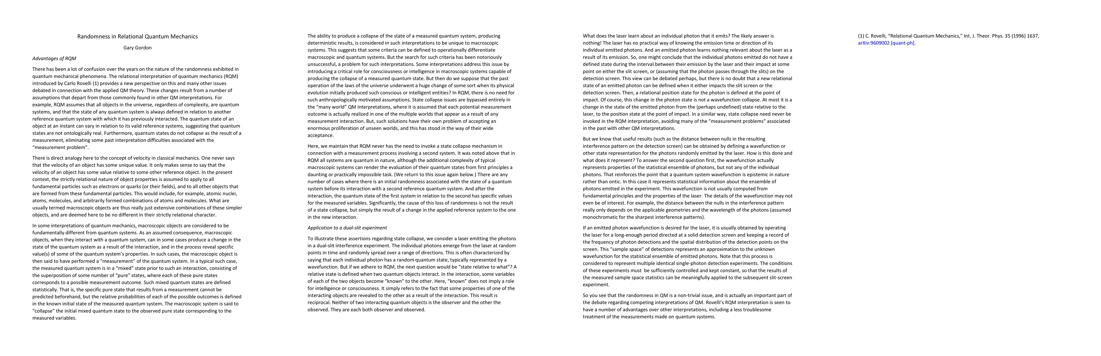Thumbnail for Randomness in Relational Quantum Mechanics
