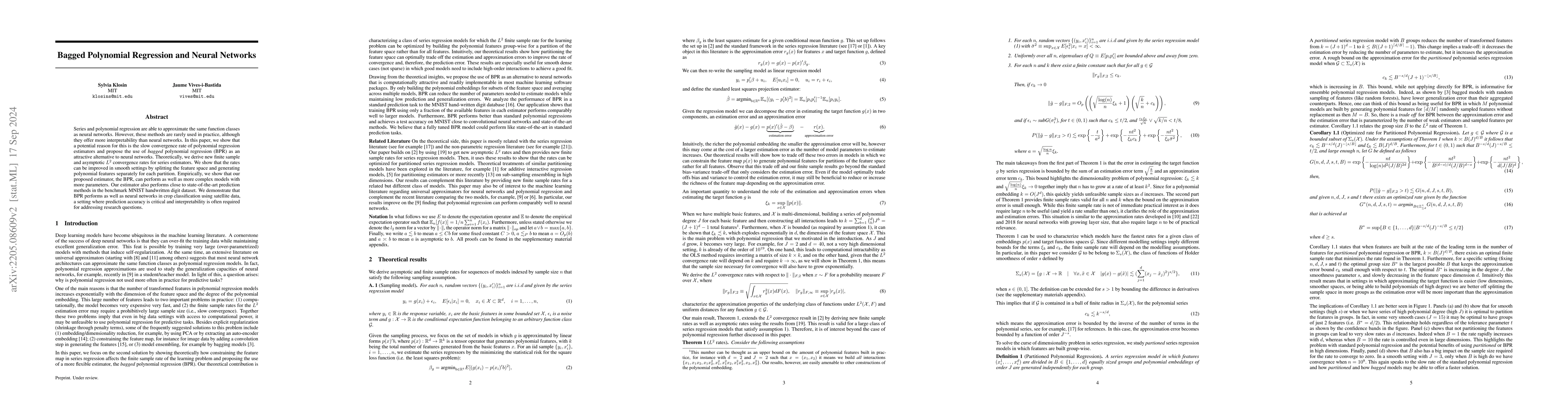 Thumbnail for Bagged Polynomial Regression and Neural Networks
