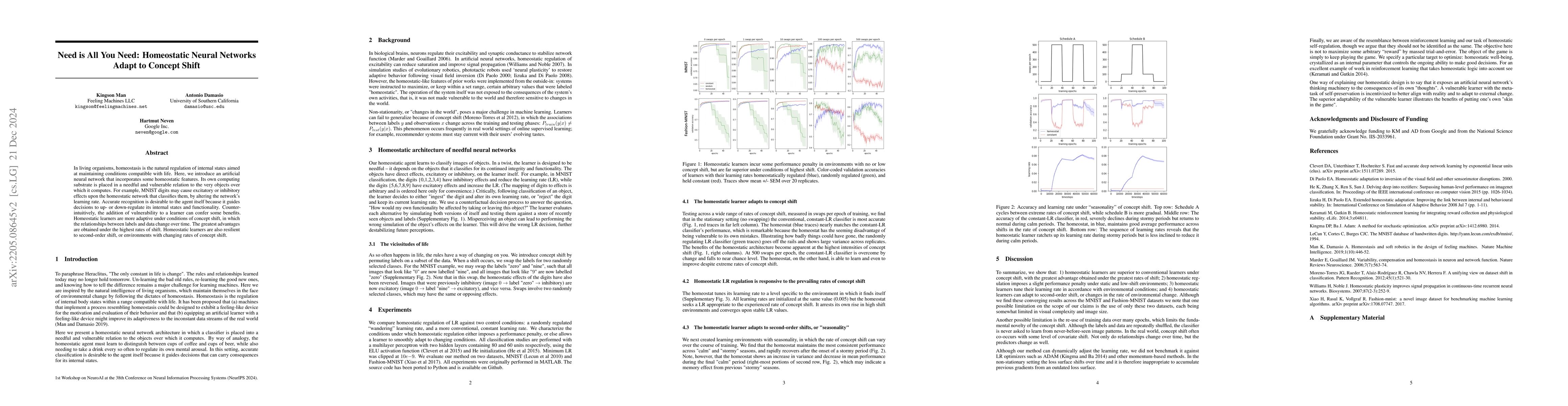 Thumbnail for Need is All You Need: Homeostatic Neural Networks Adapt to Concept Shift